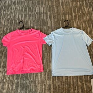pink and light blue shirts from shein size small